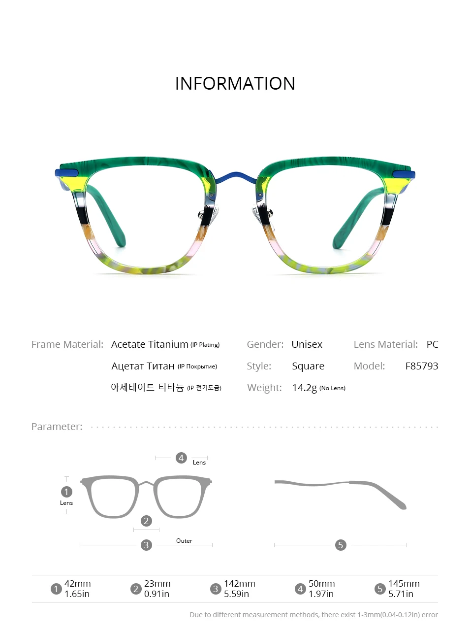 FONEX Acetat Titan Brille Rahmen Frauen Neue Marke Design Vintage Retro Runde Brillen Männer Japanische Brillen Brillen 85891 – Detail 25