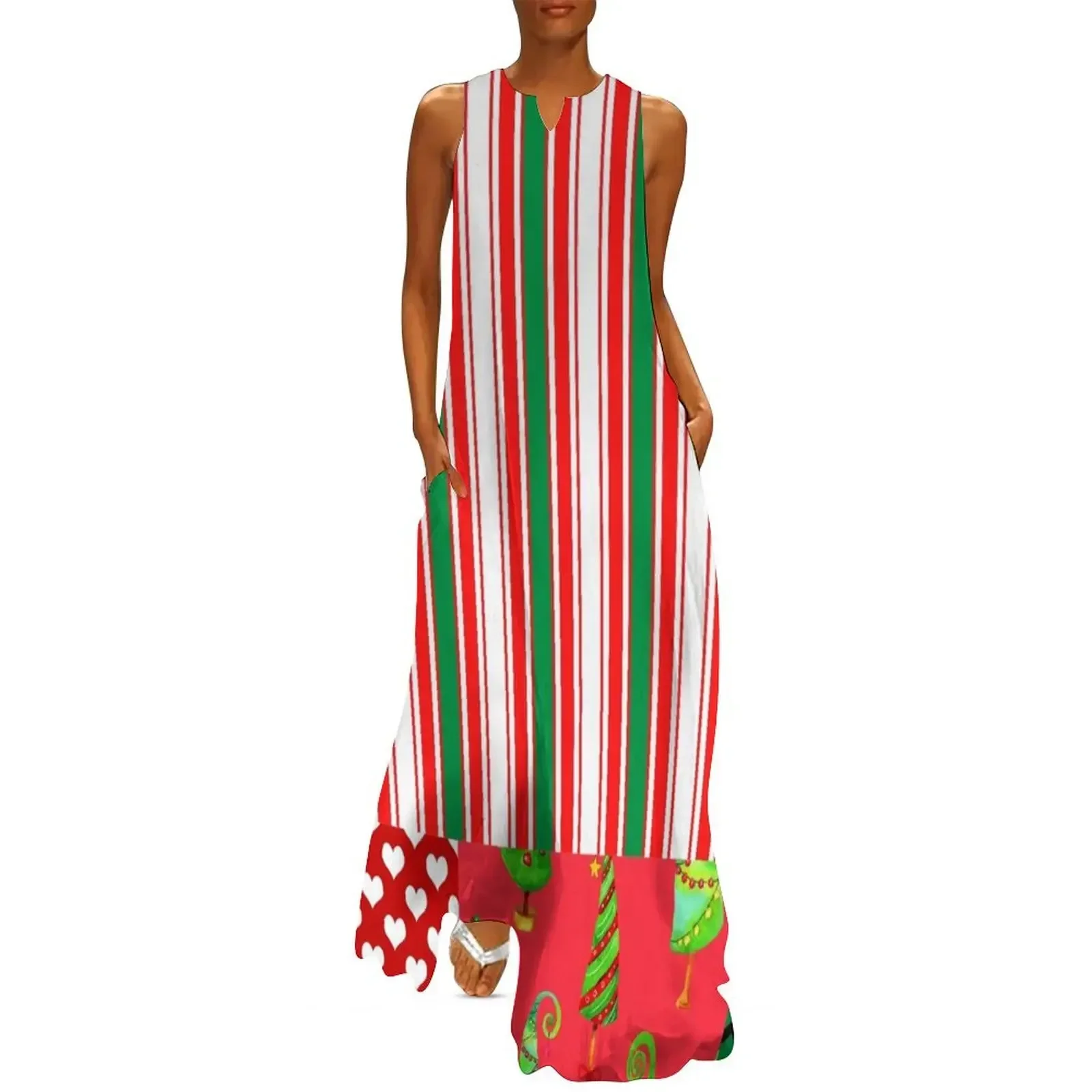 

Christmas Vibed Long Dress long dresses for women Women long dress women's evening dresses 2025 Beachwear Dress