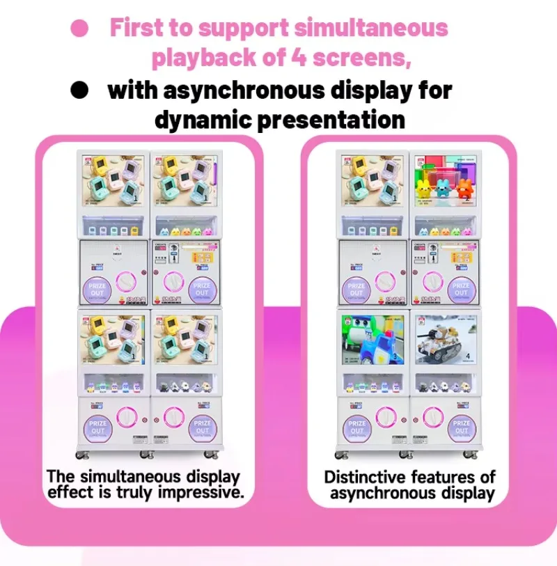 New Customizable Twist Egg Toy Metal SDK Enabled 8 Player Coin-Operated Square Vending Machine