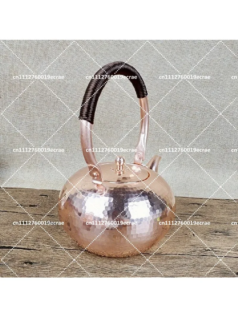 Red Copper Thickened Kettle Handmade Teapot Electric Ceramic Stove Kung Fu Tea Set for Brewing Steeping Tea