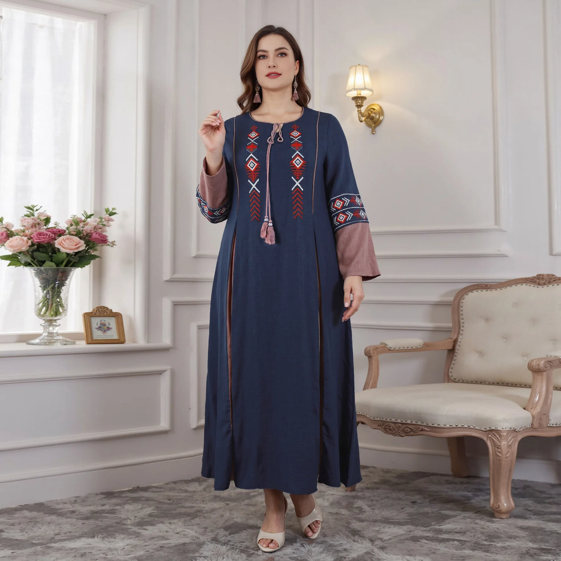 

Платье Абая, женские скромные платья, Саудовская Абая, Дубай, длинный халат, кафтан с вышивкой, Vestidos, Марокко, арабская Абая, Ид, Рамадан, Джалабия