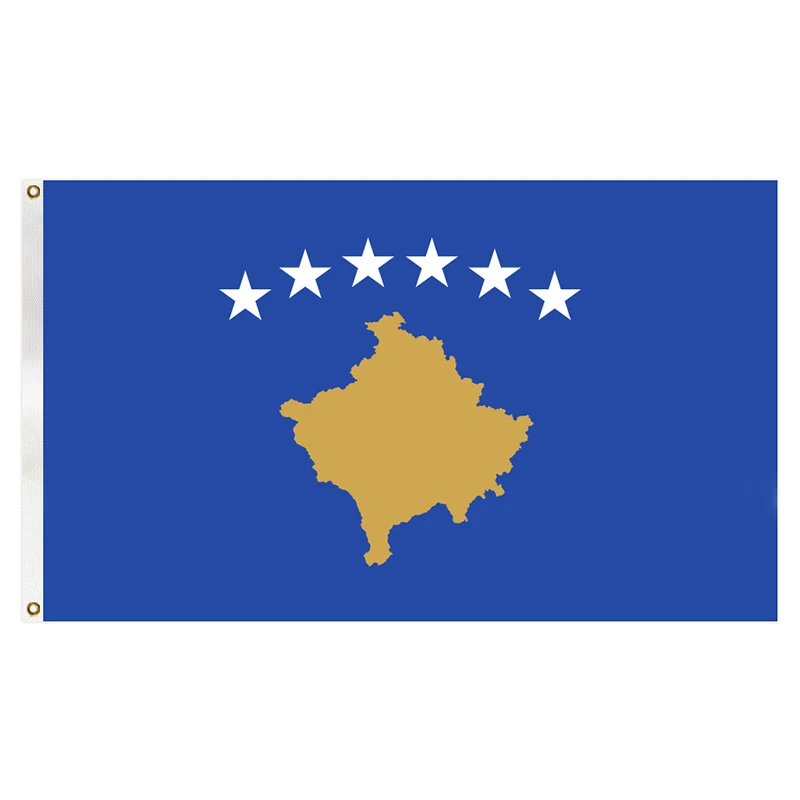 90X150CM  Kosovo flag   polyester printed hanging Kosova Kosovo  banner  for decoration