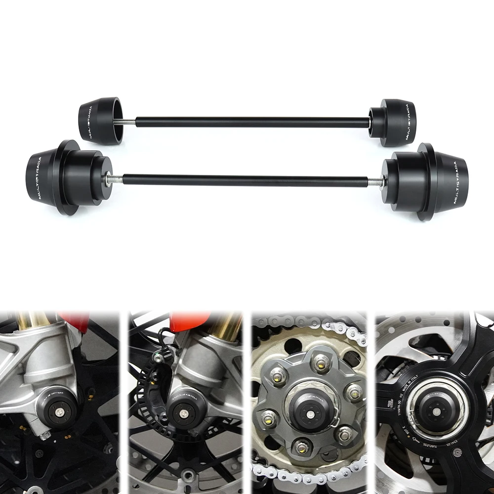 

Motorcycle Front Rear Axle Fork Sliders Crash Protector For Ducati Multistrada V4 S/Rally/Sport V2/S 1200 1260 Enduro/Pro 950 /S