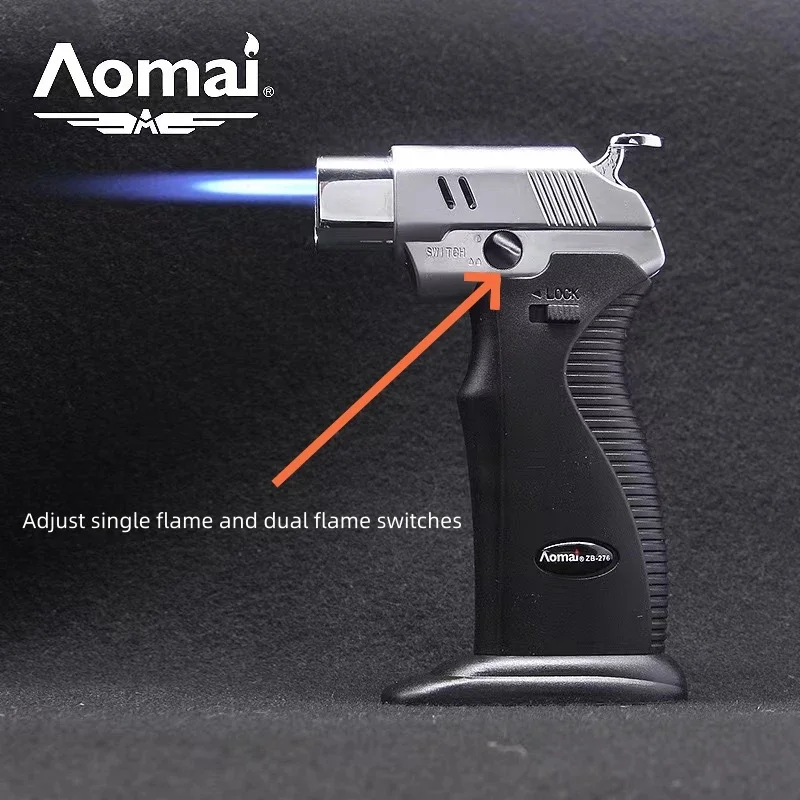 New Creative Adjustable Jet Flame Butane Gass Torch Lighter Lock Fire Outdoor Camping Bbq Kitchen Cigar Lighter Men Gadgets