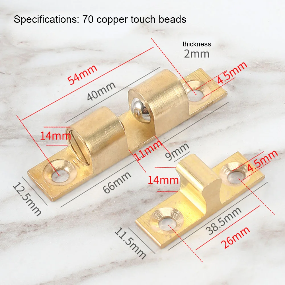 Hardware Door Touch Cabinet Cupboard Double Ball Brass Filing Latch Wardrobe Ountertops Switch Buckle High Quality - Image 4