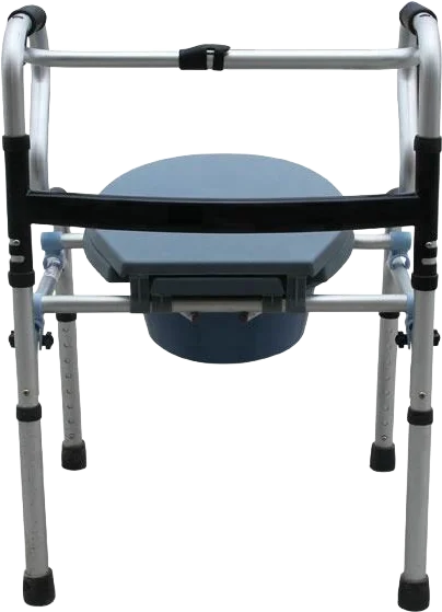 معدات إعادة التأهيل الطبي إطار من الألومنيوم أدوات المشي كرسي صوان قابل للطي مشاية متعددة الوظائف #4