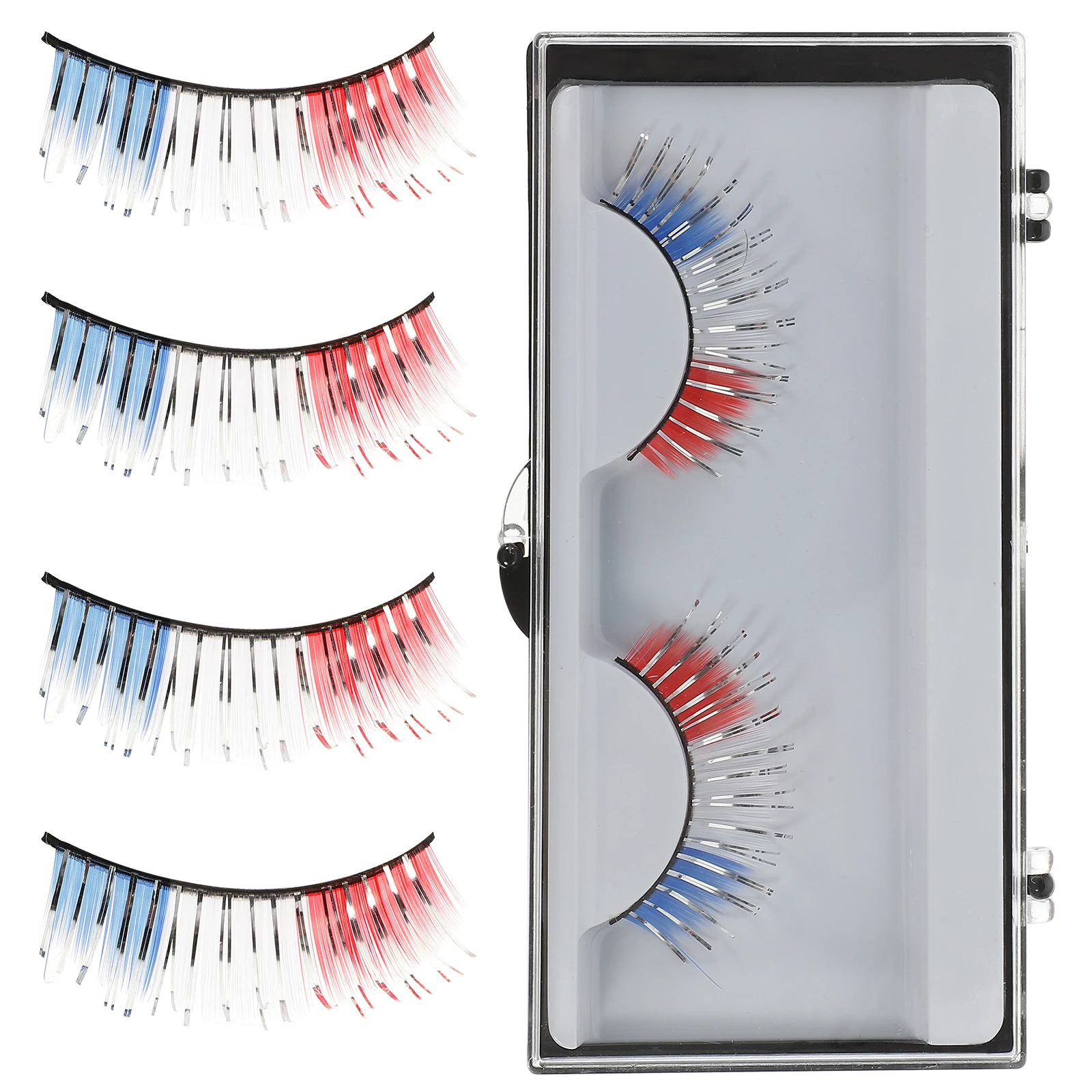 

Colorful Fake Eyelashes Curly Fiber Extensions For Halloween Makeup Festival Party Performance Decorations