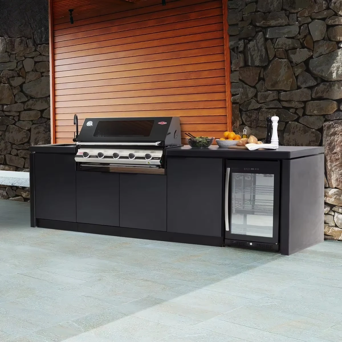 # Hot Sales NICOCABINET Modular 304 Stainless Steel BBQ Manufacturer Storage Free Standing Outdoor Kitchen Cabinet With Gas Gril