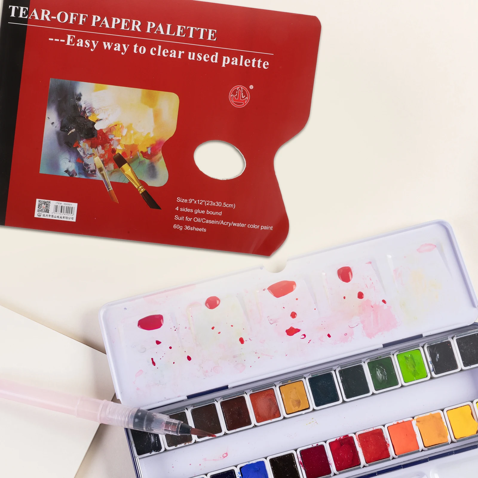 

Palette Color Paper Painting Pad Mixing Painters Convenient Pigment Trays Pallet