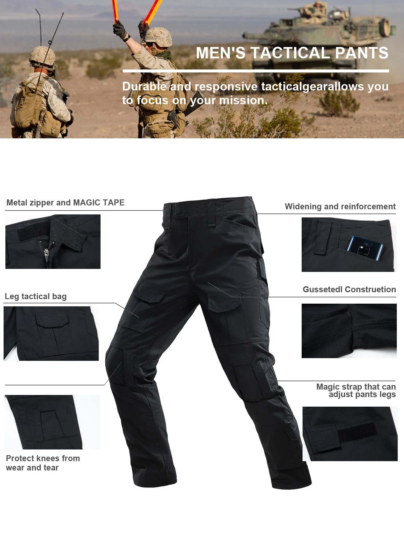 Táctico negro combate Airsoft camuflaje militar G2 Rana Pnats hombres Cargo pantalones caza deportes al aire libre Camping senderismo pantalones