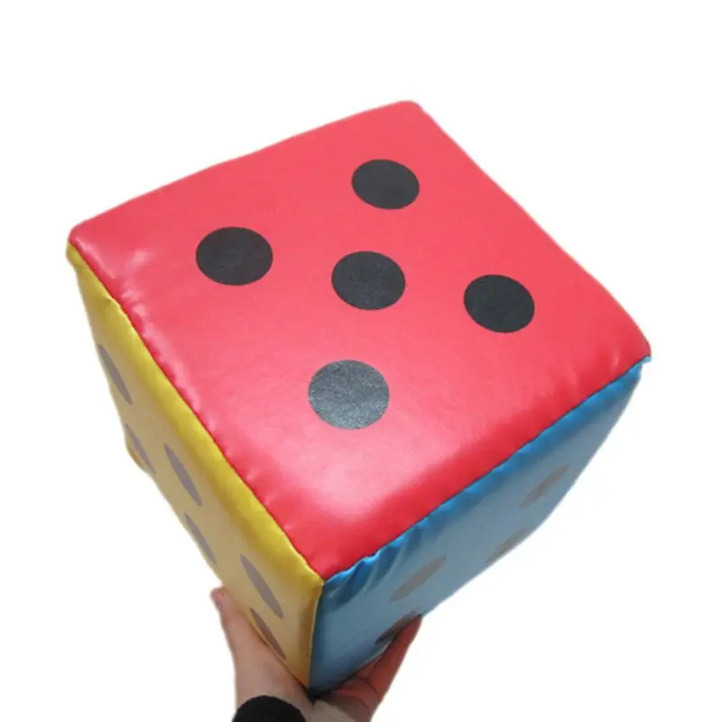 20/12cm super grande dice colorido seis lados esponja festa jogo adereços ajuda de ensino