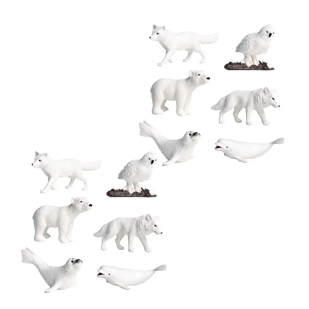 

2 kit Miniatures Decor Animal Figurines Toys Micro Landscape Accessories