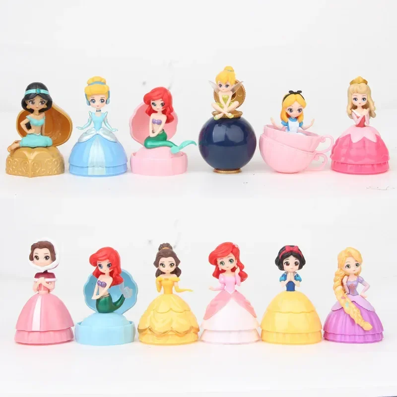 

Popular Kawaii 1set Princess Snow White Cinderella Action Figure Toy Doll For Children Gifts Ornament Assembly Decoration Gift