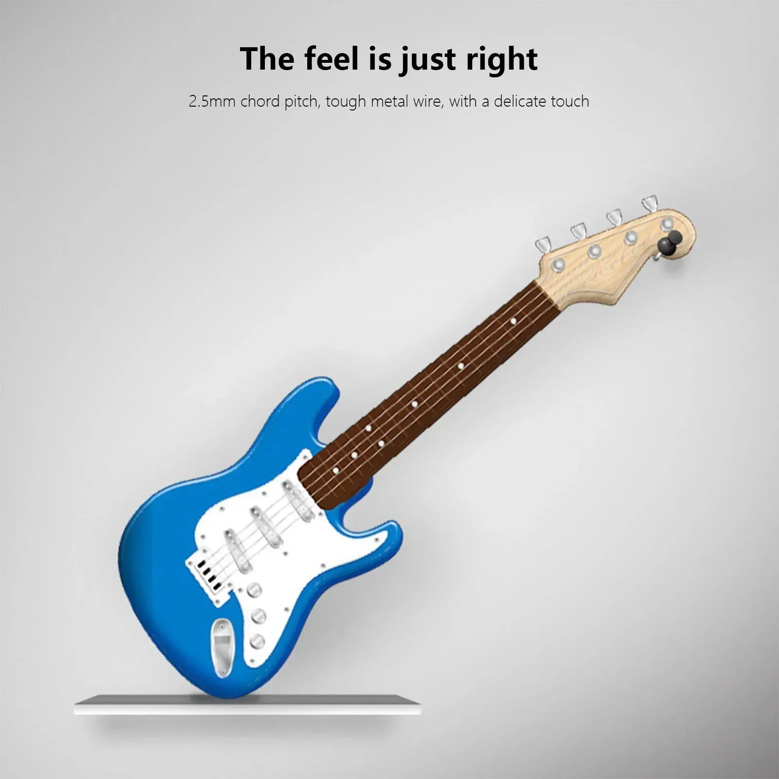 Guitarra eléctrica de juguete para niños de 17 pulgadas con luces LED de 4 cuerdas instrumento Musical portátil para regalos de cumpleaños principiantes niños niñas