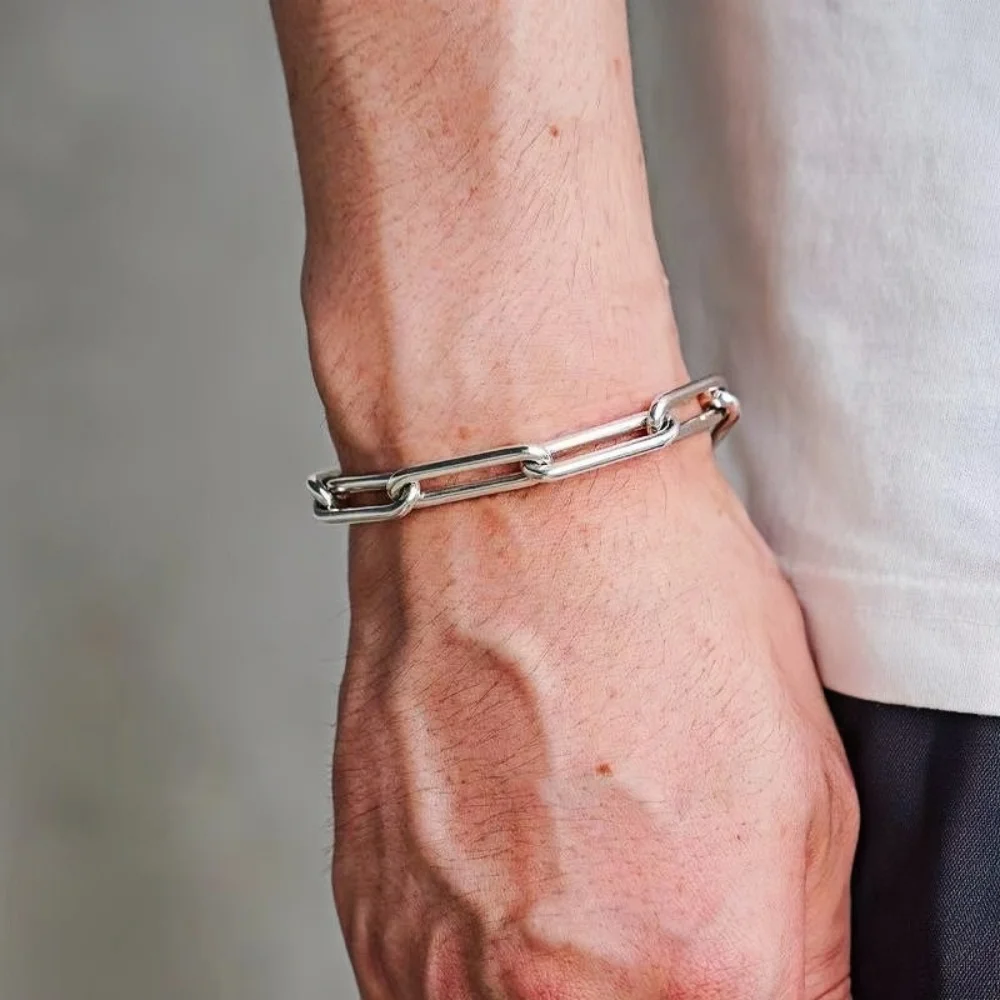 Edelstahl-Armband für Männer, Hip-Hop, geometrisches quadratisches Verschlussarmband, Modeschmuck, Modeaccessoires, Geschenke – Detail 4