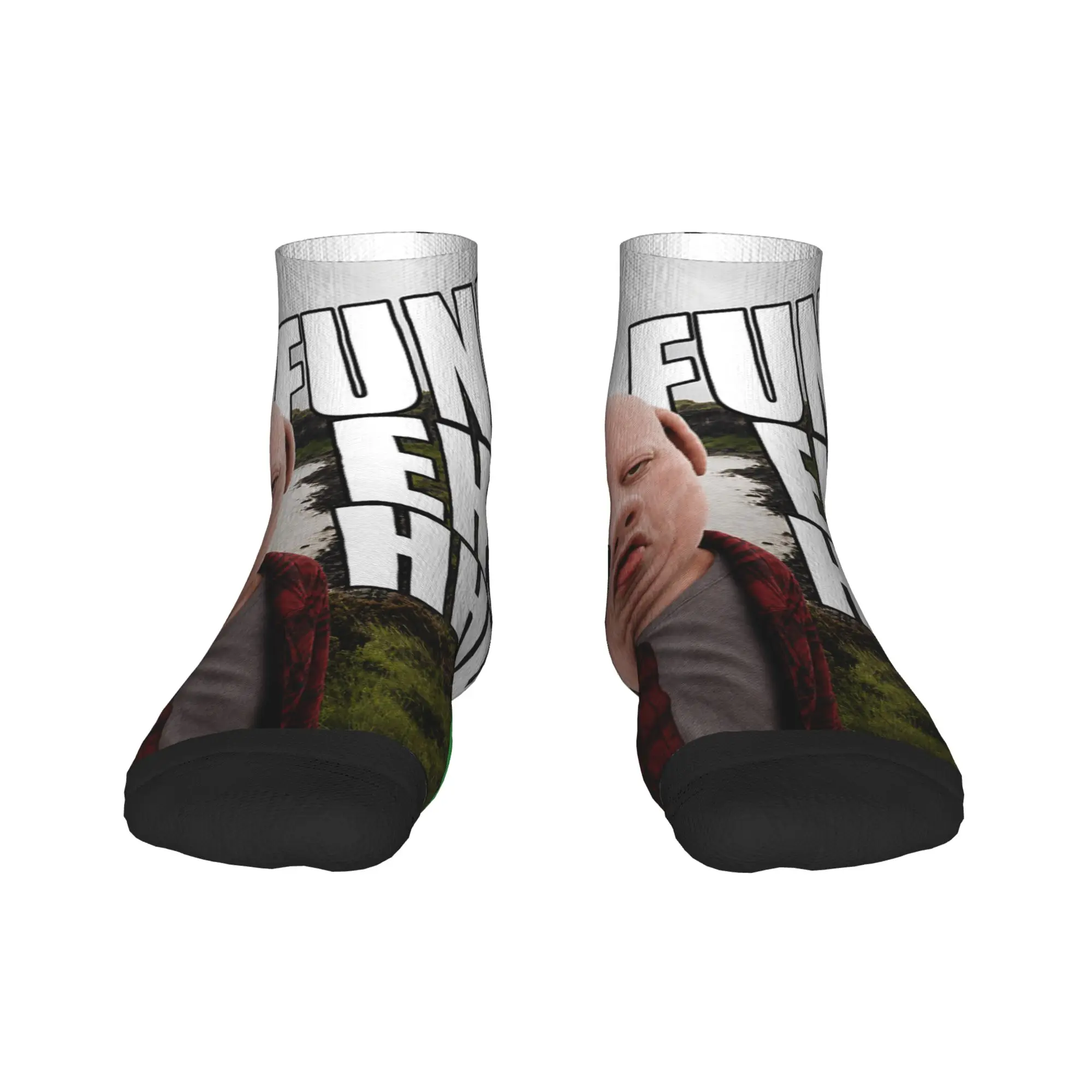 Funny John Pork Funky Ehh Calling Brainrot Meme Socks Spring Ankle Socks Adults Men Breathable Socks Outdoor Sports Anti Socks