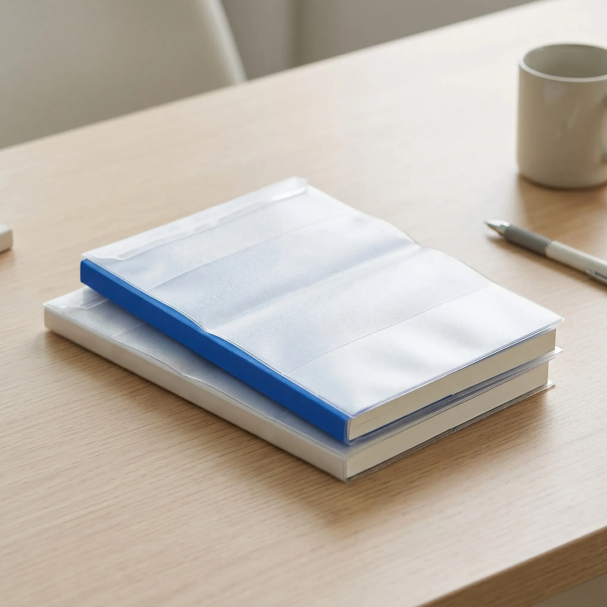 10Pcs A5 Size Clear Book Covers Waterproof Transparent Plastic Sleeve for Textbooks Notebook Paper Book Protector Replacement