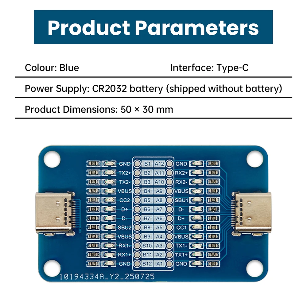 Dual Typ-C Schnellladekabel Inspektionsplatine für iPhone Android Telefon Kabel Sequenz Tester Elektronik Kit