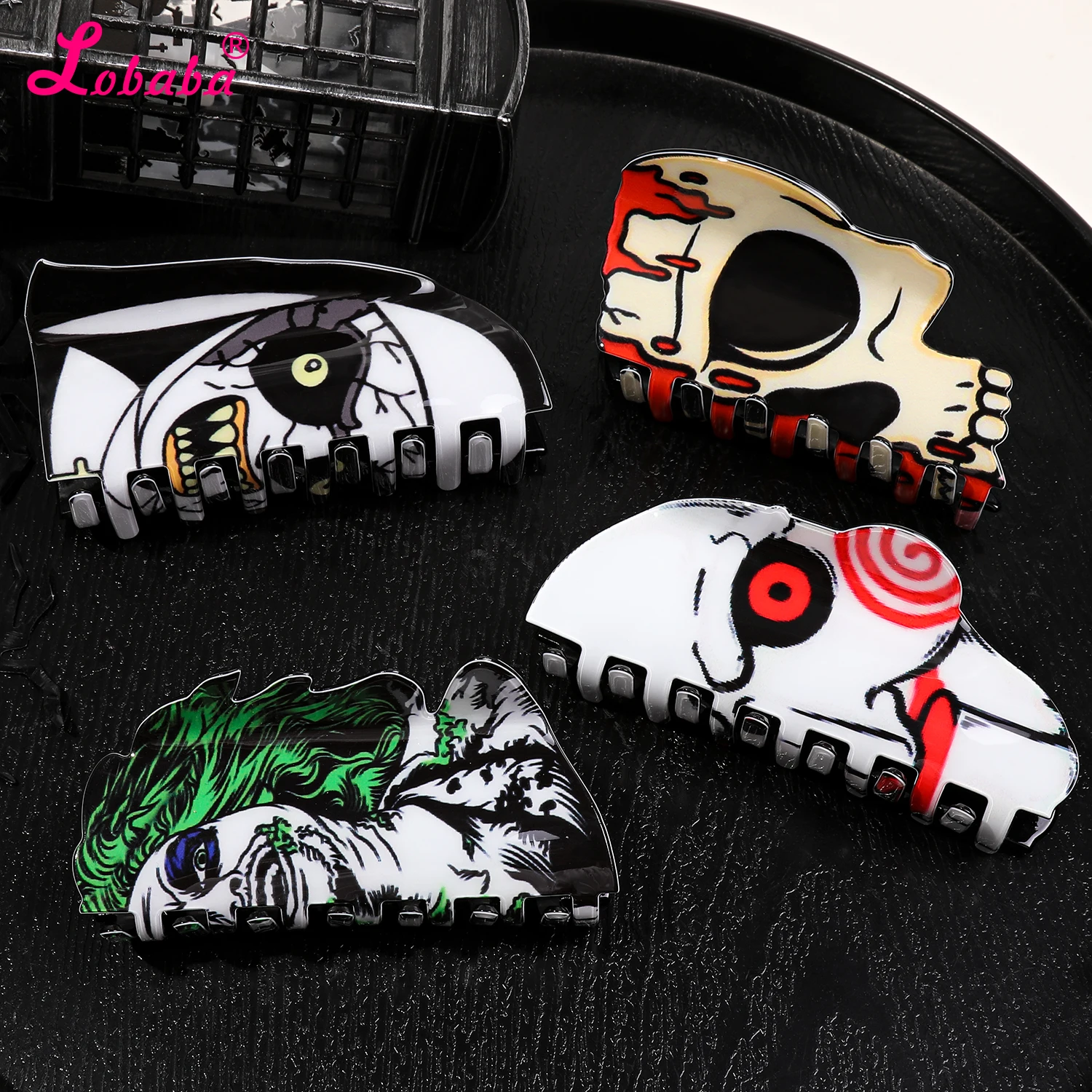 1Pcs Halloween Horror Cartoon Big Hair Claw Clips for Women Thick Thin Hair,Party Decoration Cosplay Novelty Hair Accessories