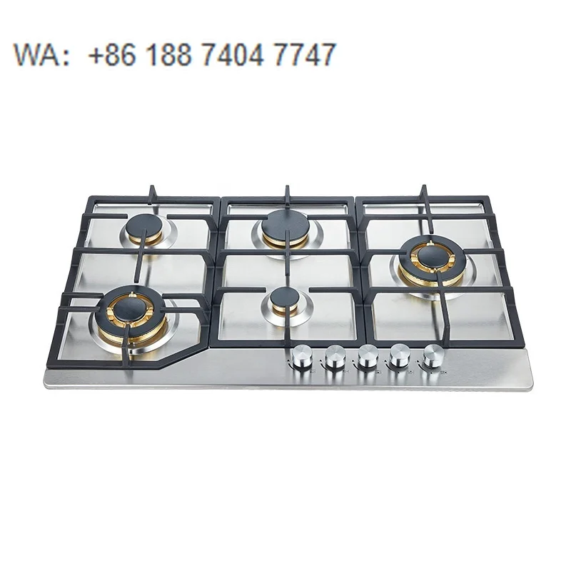 Cooktops Built-In Gas Cooktops with Brass Burner and Flame Failure Safety for Modern Kitchen Design