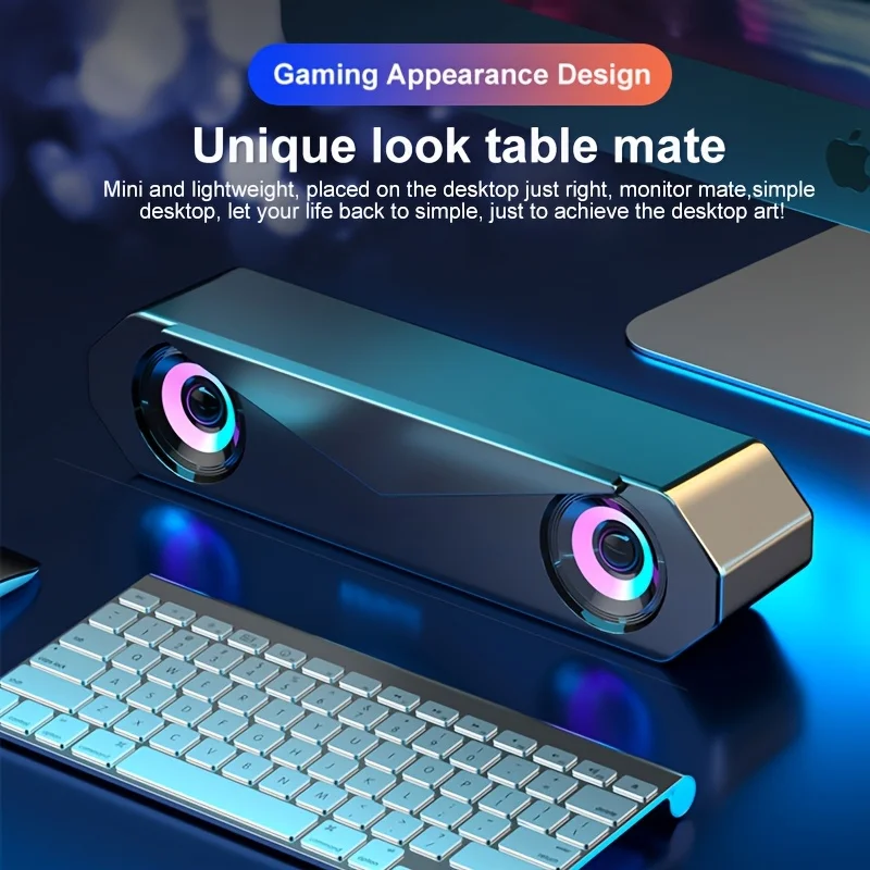 مكبر صوت سلكي للكمبيوتر، مؤثرات صوتية هاي فاي، قوة صدمة مزدوجة، مكبر صوت ستيريو محيطي لأجهزة الكمبيوتر المحمول ومكبرات صوت USB