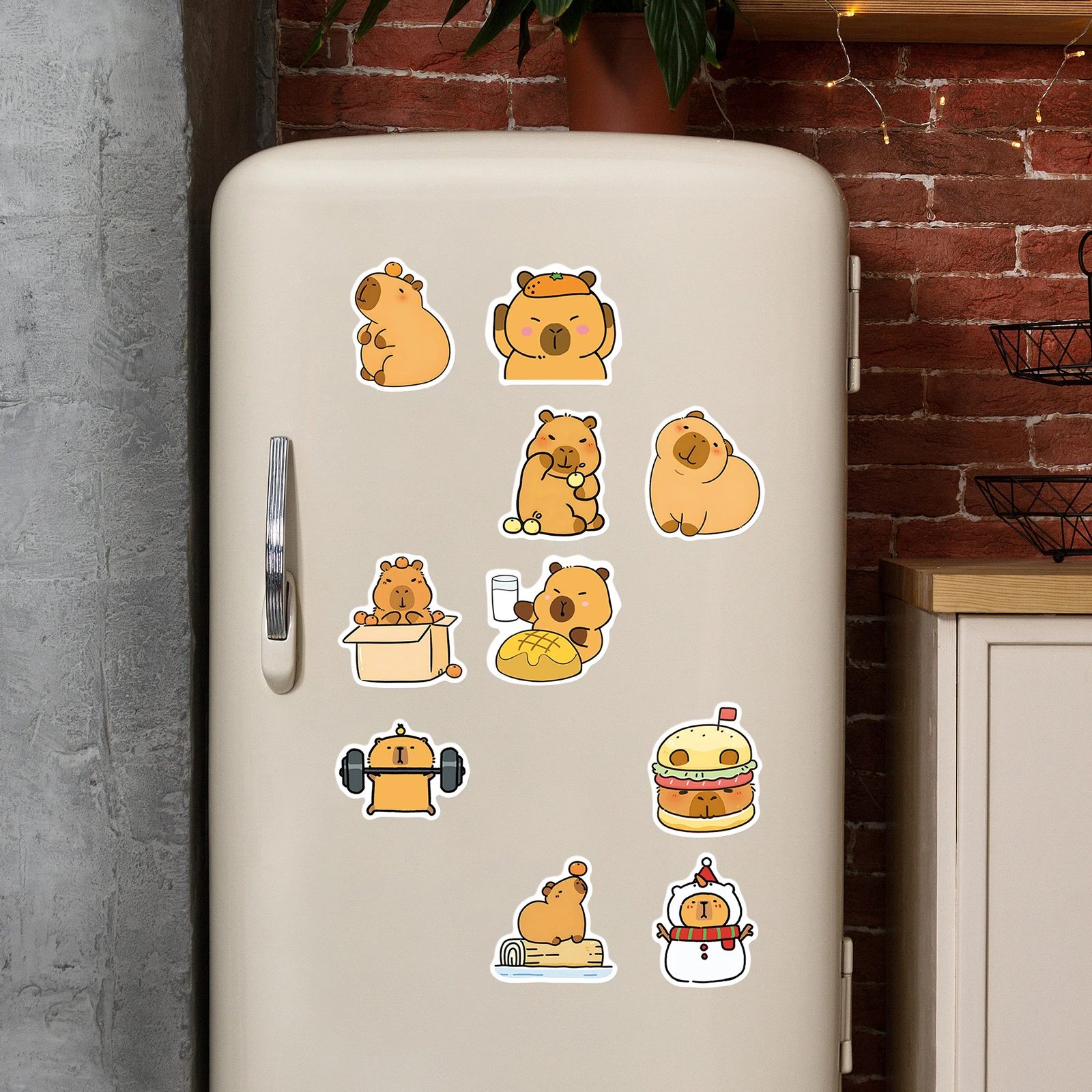 50 PCS Funny Capybara Waterproof Stickers Capybara Stickers Waterproof Capybara Stickers for Adults Teens Kids Phone Case Guitar