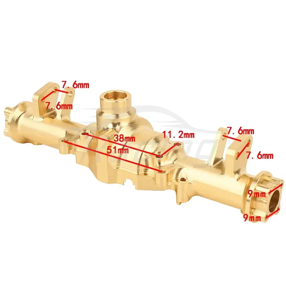 1pc For YiKong YK4102 YK4103 YK4082 YK4083 All Brass Front Rear Axle Housing 1/8 1/10 RC Crawler Car Upgrades Parts