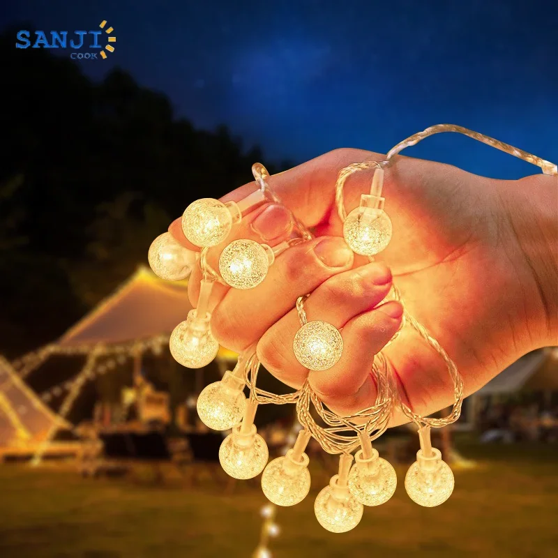 Bola de luz ambiental de 1,5-3m, luz de estrella de burbujas adecuada para varios festivales, partie, jardín, camping, cadena de luz decorativa al aire libre