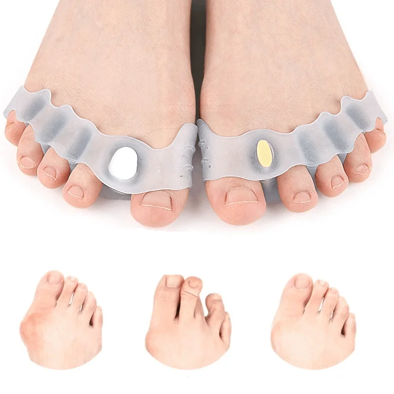 1/5Pairs Silicone Toe Separators Corrector reusable Foot and Bunion Pain Pain to Improve Functional Mobility