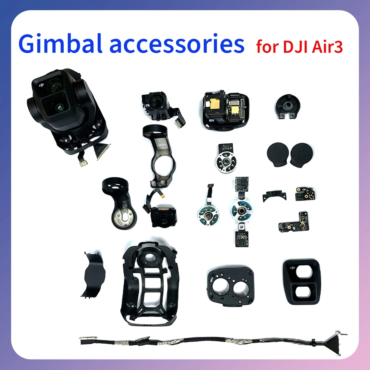 

Original Air3 drone gimbal upper and lower bracket shock absorber plate YPR motor suitable for DJI aircraft maintenance parts