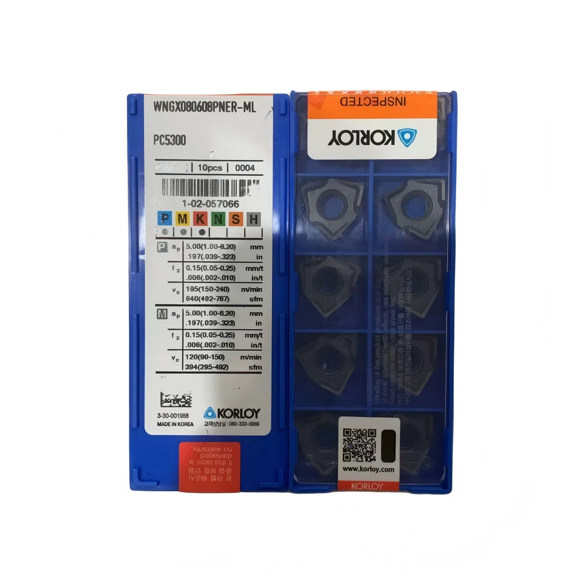 

KORLY Original WNGX WNGX080608PNER-ML PC5300 Milling Insert 10pcs