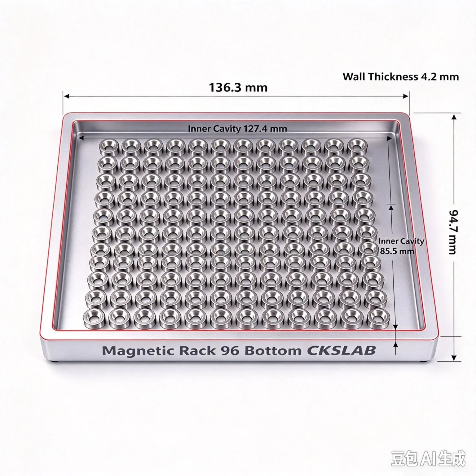 96 well magnetic rack, magnetic separation rack, deep well plate magnetic rack, cell culture plate magnetic rack