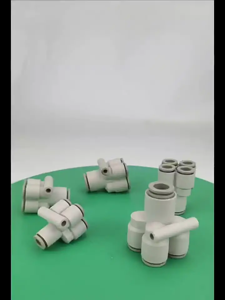 5/10PCS Pneumatische Fitting Vijf manier 4/6/8/10/12mm Quick Release Push in Connector Variabele Gelijke Diameter KQ2UD