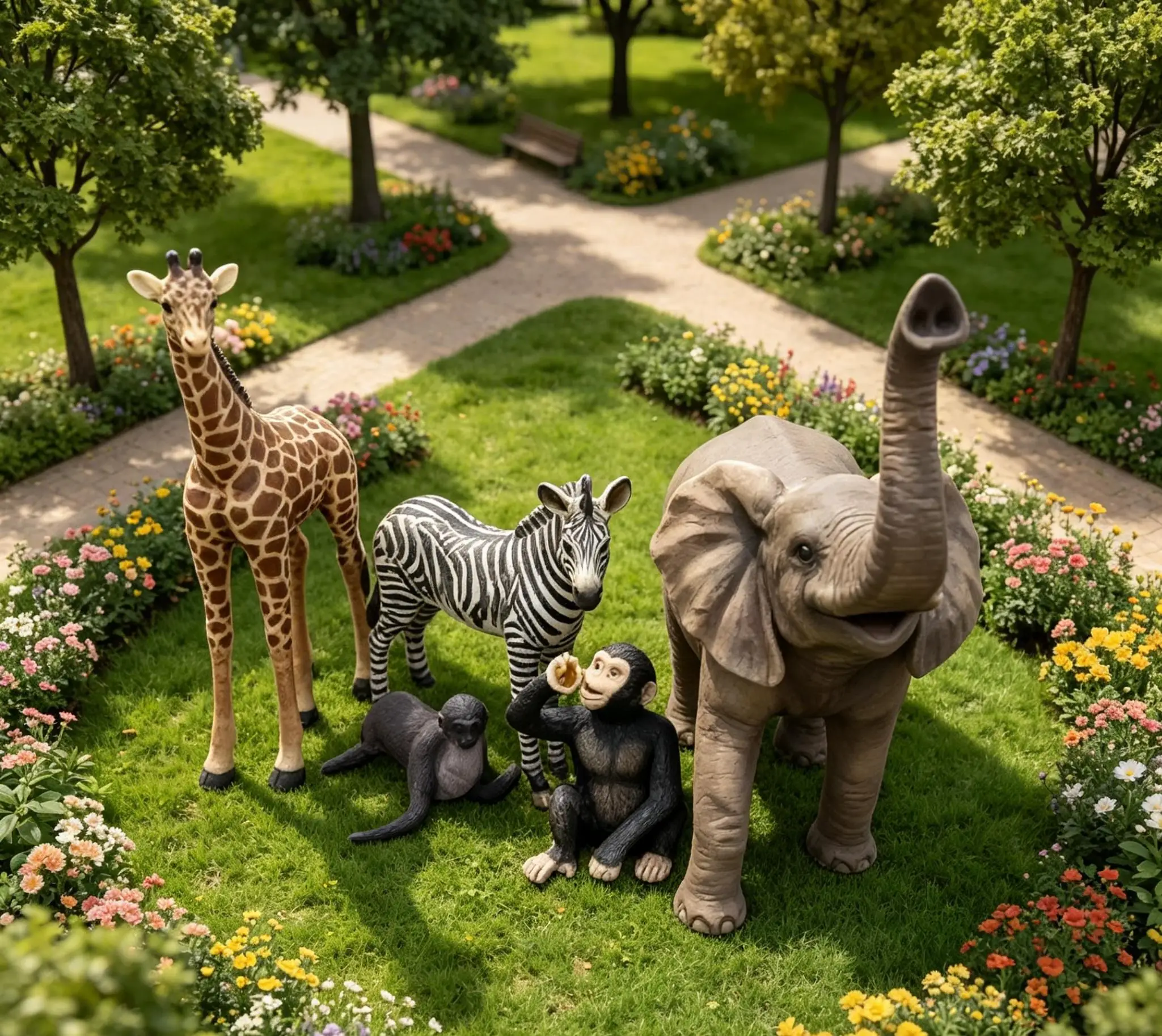a*-Customize Resin Giraffe Animal Figurine-Safari Backdrop Decor Indoor Wedding Party Photography Eco-Friendly Large Size.