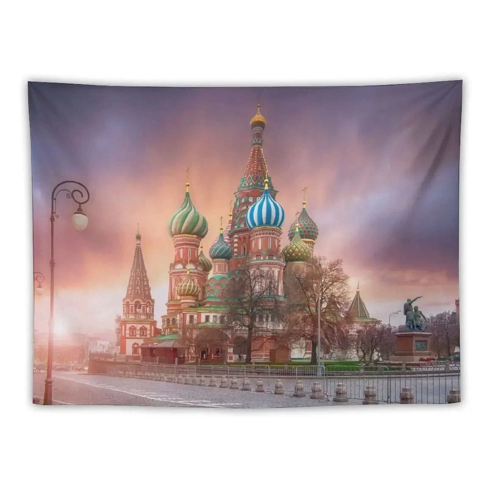 Saint Basil's Cathedral in Moscow, Russia Tapestry Room Decorator Bedroom Decor Aesthetic Decoration Wall Tapestry