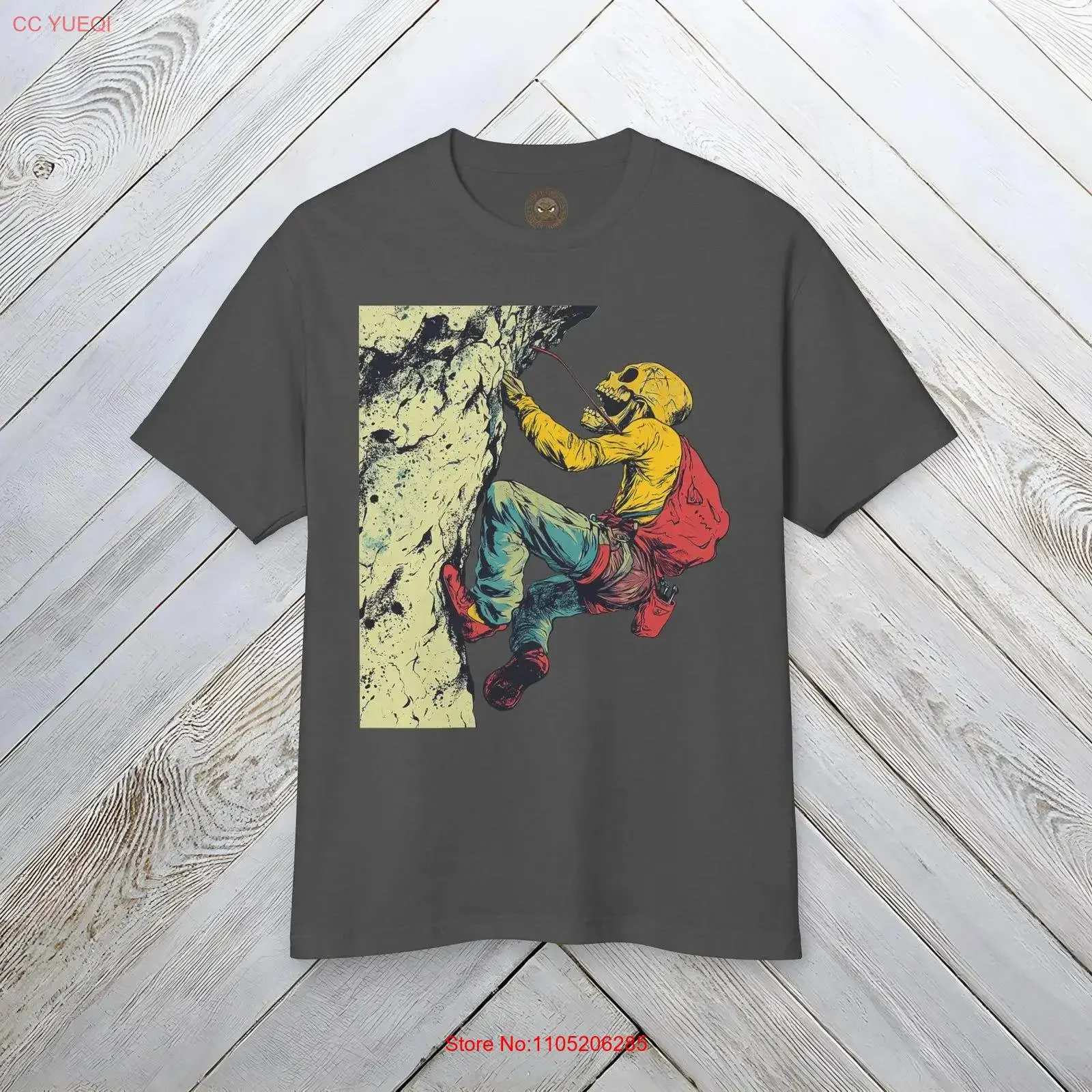 Undead Rock Climbing T shirt Bouldering UNISEX S M L 2XL 3XL Crusty Threads vintage Washed Breathable streetwear
