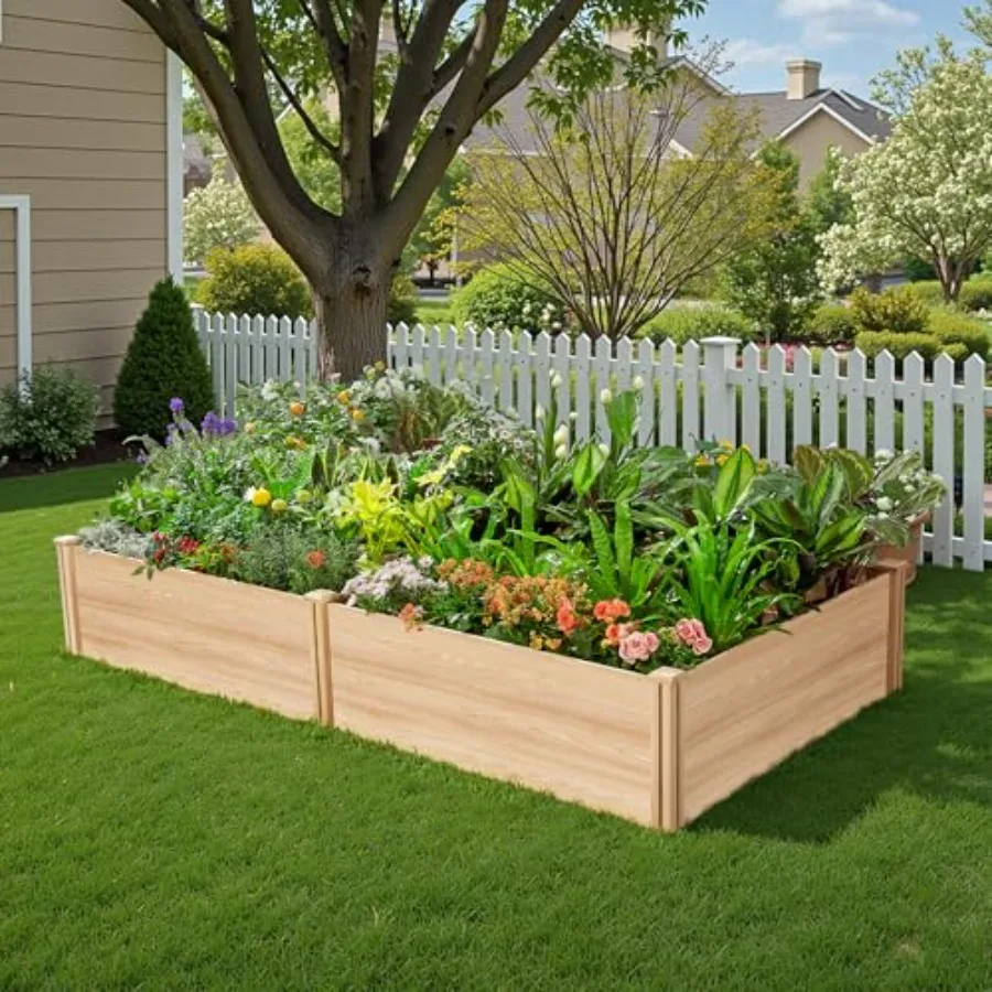Feet Wood Raised Garden Bed, 15 Inch Deep Planter Box