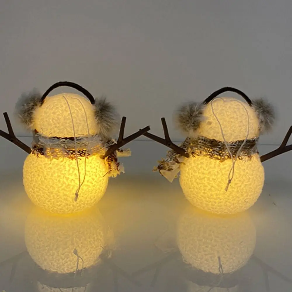 منقوشة شريط وشاح ثلج الأيائل متوهجة متوهجة مضيئة عيد الميلاد ثلج مع أضواء سانتا كلوز مضيئة ثلج مصباح