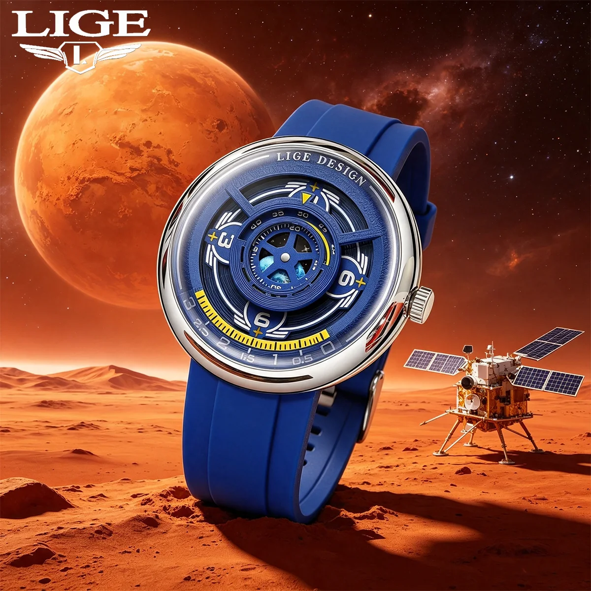 LIGE 2026 Luxury Featured Men's Watch Luminous Silicone Fashion Male Watch Waterproof Casual Watches for Men Relogio Masculino