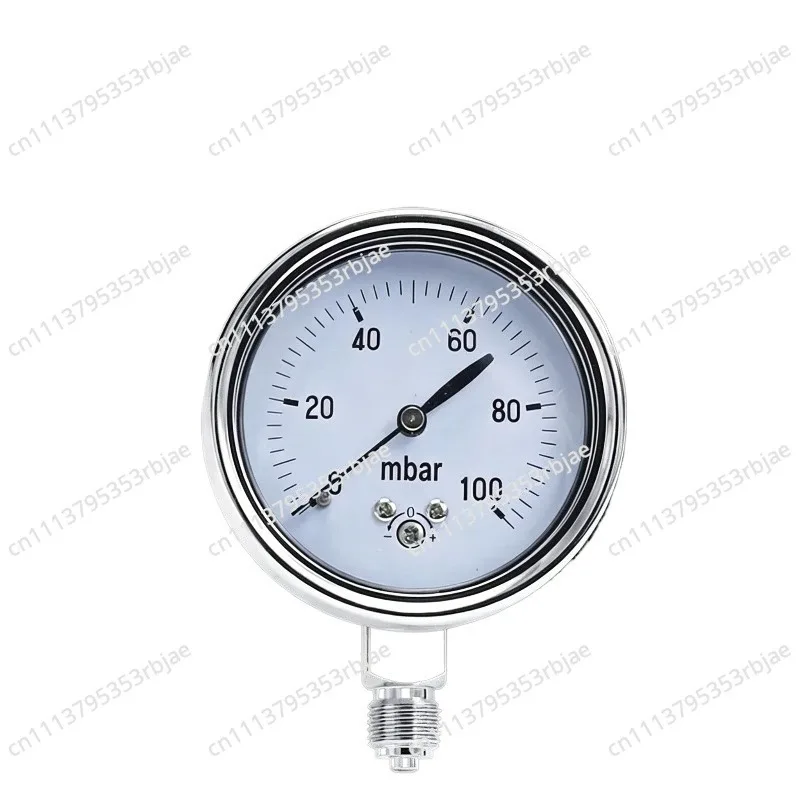 0-16mbar 50mbar 60mbar 100mbar 200mbar Calibratable mbar pressure meter mbar gauge adjustable gas micro pressure gauge manometer