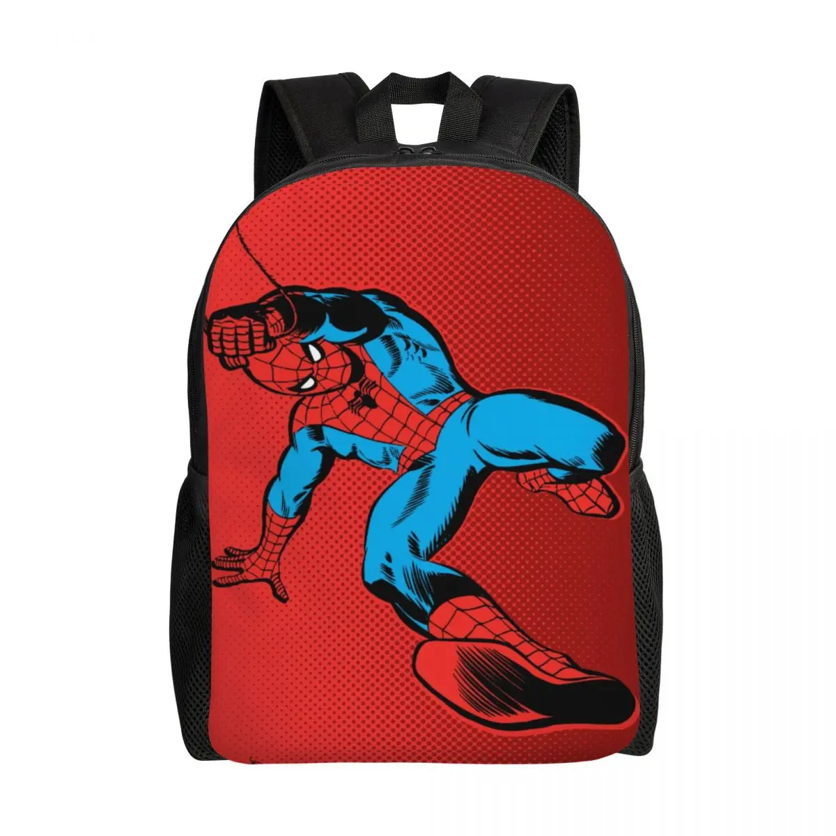 Custom Spider Man Retro Swinging Kick Laptop Backpack Men Women Casual Bookbag for College School Student Bags