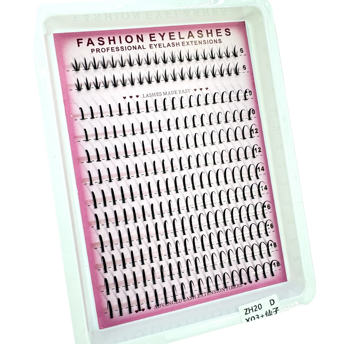 12列ボトム&スパイキーラッシュクラスター、ボリュームのある - Eyelash Extension Hybrid のレビューと価格