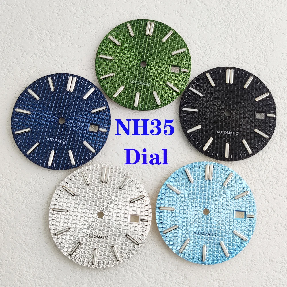 

31.8mm NH35 dial hands green luminous dial+pointers suitable for Royal oak NH35 NH36 4R 7S movement NH35 case watch accessories