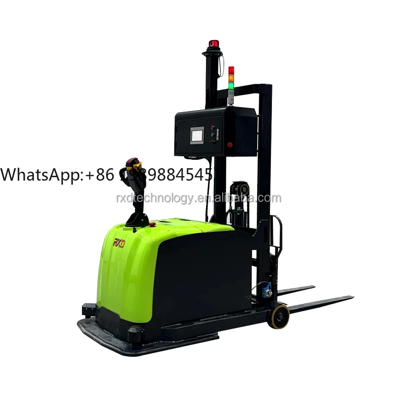 1T Automated Guided Vehicles Electric Stacker Forklift AGV Automatic Laser Slam Navigation Industrial Logistic AMR Robot Stacker