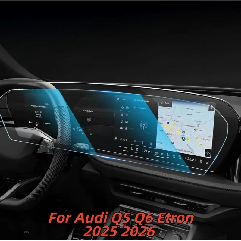 

14.5 Inches Navigation Tempered Glass Touch Screen Protective Film For Audi Q5 Q6 Etron 2025 2026 Car Interior Accessories