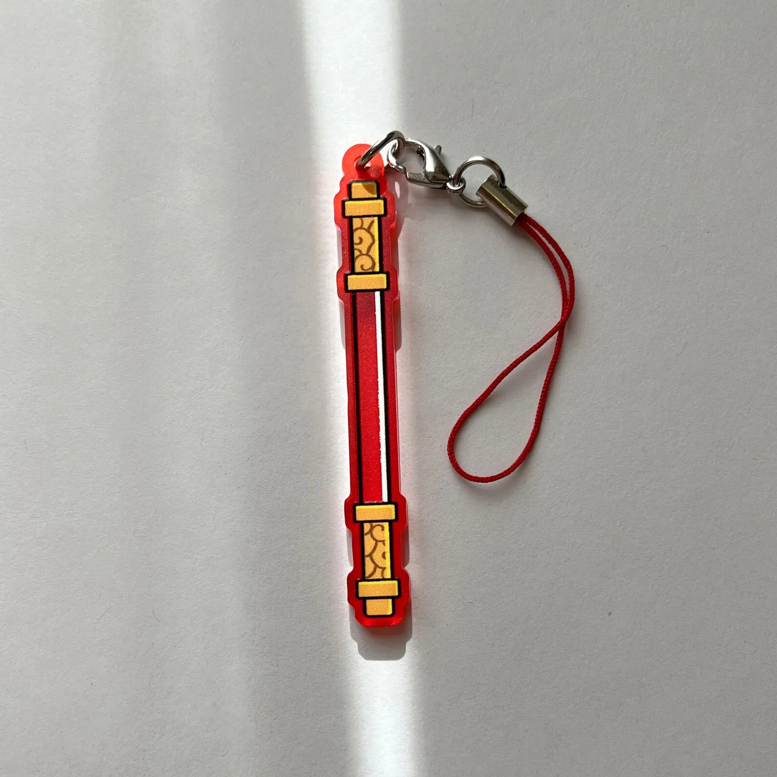 handmade LMK Monkey King Macaque Staff Charm pendant Keychain