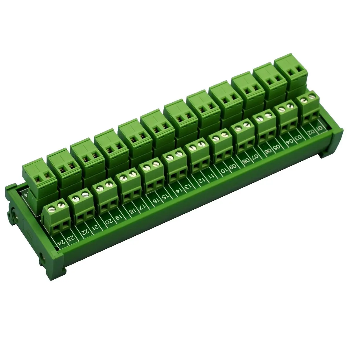 ELECTRONICS-SALON DIN Rail Mount Pluggable Top Wiring 12x2 Pole 10A/300V Terminal Block Module.