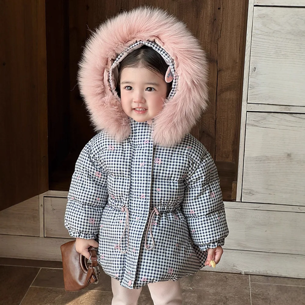 

Kids Baby Girls Down Jacket 2025 Winter 90% White Duck Thick Warm Toddler Girls Down Coat 1-6 Years Girls Teen Parkas Outerwear