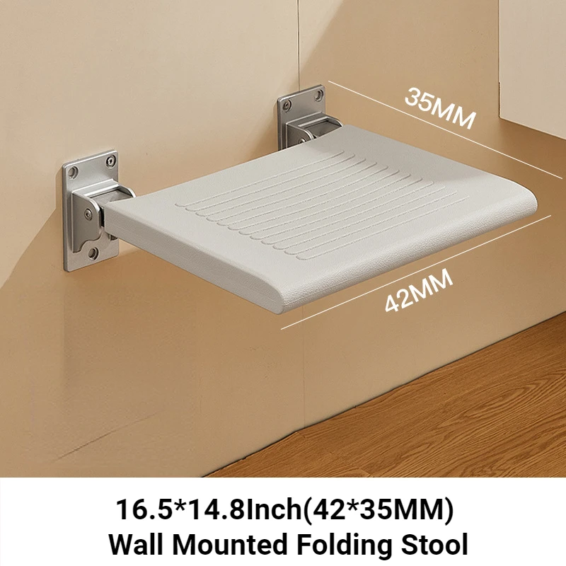 Large Folding Shower Seat Stainless Steel Fold Down Bench Extensions Home Care Stool