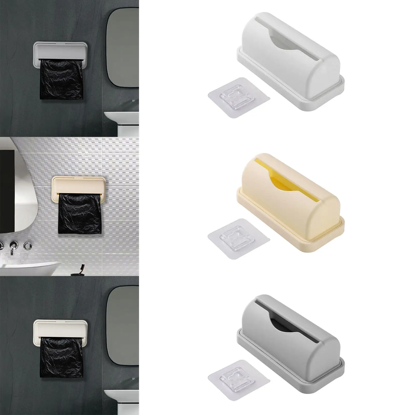 Trash Bag Dispenser, Storage Box, Grocery Bags Holder,Wall Mount Garbage Bag